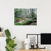 フォレストリバーイザヤ41:10プリント ポスター (ホームオフィス)