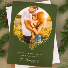 フォレストリースメリークリスマスゴールドフォイルフォト 箔シーズンカード