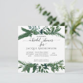 フォレストリーフリースブライダルシャワー | スクエア 招待状 (スタンド正面)