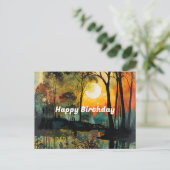 フォレストレイクのサンセットバースデー ポストカード (スタンド正面)