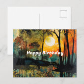 フォレストレイクのサンセットバースデー ポストカード (正面/裏面)
