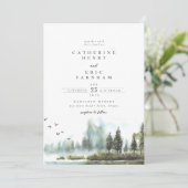 フォレストレイクウッドランド水結婚色の 招待状 (スタンド正面)