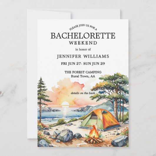 フォレストレイクキャンプバチェロレッテウィークエンド 招待状 (正面)