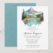 フォレストレイクサイドマウンテンバッチェロレットパーティー 招待状 (正面/裏面)