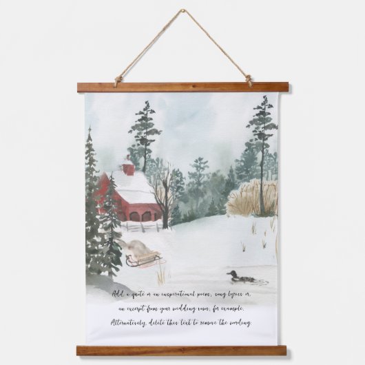 フォレストレイクハウスウォーターカラーオプションの文言 吊り下げ型タペストリー (正面2)