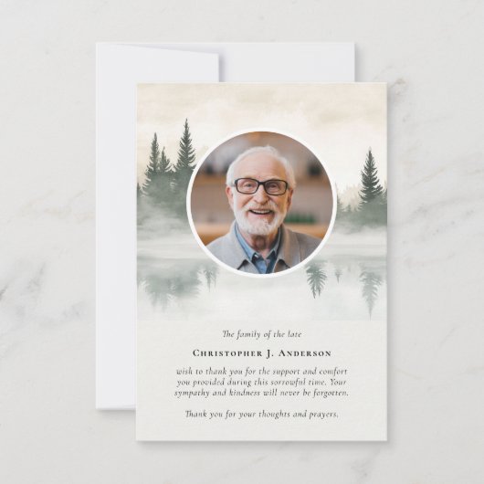 フォレストレイク写真悔やみや弔慰葬儀記念館 サンキューカード (正面)