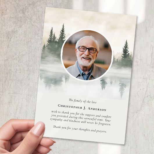 フォレストレイク写真悔やみや弔慰葬儀記念館 サンキューカード