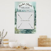 フォレストワンダー ラスティック ブライダルシャワー フォトブース ポスター (キッチン)