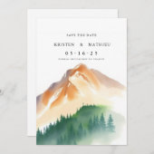 フォレスト印刷可能山 セーブザデート (正面/裏面)