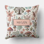 フォレスト妖精マッシュルームキッズラージ装飾用クッション クッション (裏面)