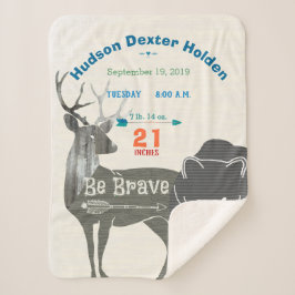 フォレスト子供部屋ベアーシカ男の赤ちゃん誕生統計 シェルパブランケット