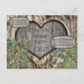 フォレスト日付のハートノットをトランクに保存 案内ポストカード (裏面)