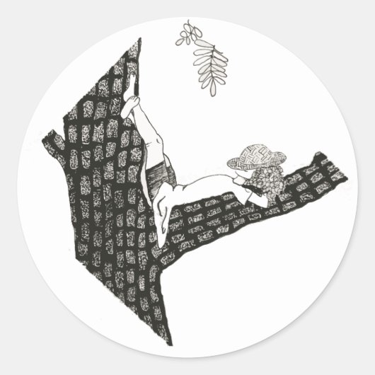 フォレスト昼寝シール ラウンドシール (正面)