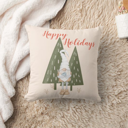 フォレスト格言ハッピーホリデイズクリスマス装飾用クッション クッション (ブランケット)