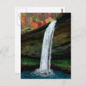 フォレスト滝 – ウッドランド絵画の滝 ポストカード (正面/裏面)