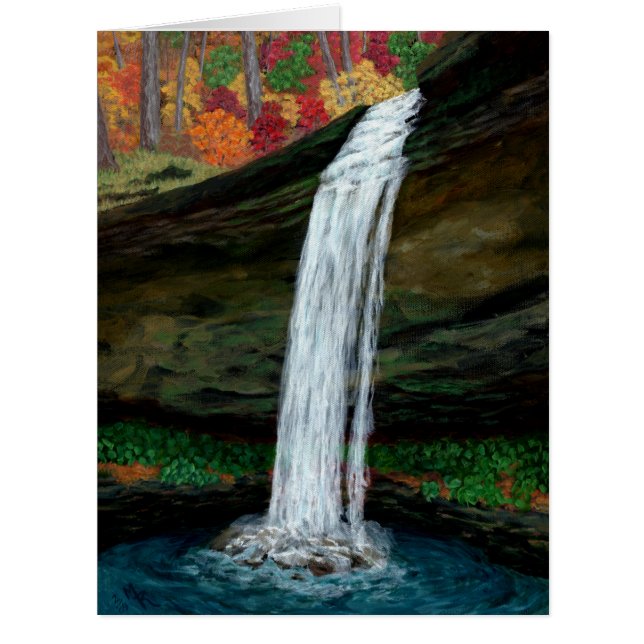 フォレスト秋アパラチアン絵画ウォーターフォーズ (正面)