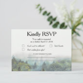 フォレスト素朴ウェディングRSVP 出欠カード (スタンド正面)