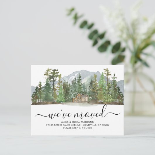 フォレスト素朴ウッズ引っ越しましたニューホームムービング 案内ポストカード (スタンド正面)