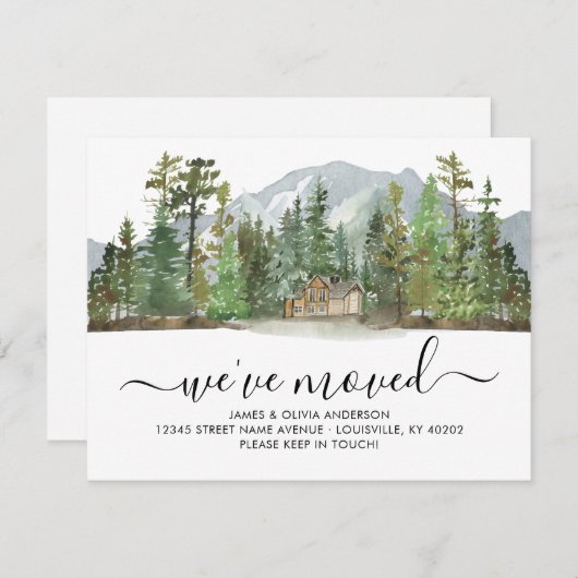 フォレスト素朴ウッズ引っ越しましたニューホームムービング 案内状 (正面/裏面)