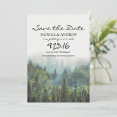 フォレスト素朴日付の保存招待状 招待状 (スタンド正面)