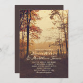 フォレスト素朴秋ウッズカントリーファームパス結婚ズ 招待状 (正面/裏面)