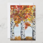 フォレスト素朴秋秋ウッドラ結婚ンド 招待状 (裏面)