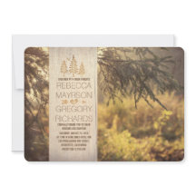 フォレスト素朴結婚式招待状