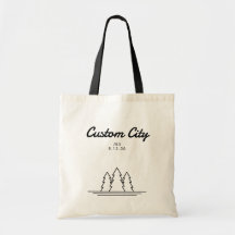 フォレスト結婚のウェルカムバッグカスタムウェディングトートバッグ