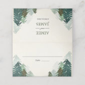 フォレスト結婚の座席表パイン素朴エバーグリーン プレイスカード (外部開封)