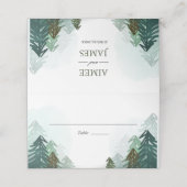フォレスト結婚の座席表パイン素朴エバーグリーン プレイスカード (外部開封)