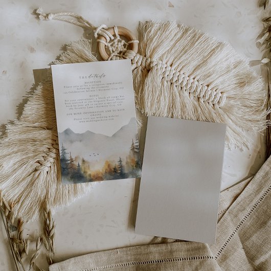 フォレスト結婚の詳細挿入カード エンクロージャーカード