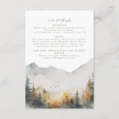 フォレスト結婚の詳細挿入カード エンクロージャーカード (正面)