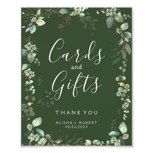 フォレスト結婚グリーン フォトプリント            (正面)