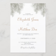 フォレスト結婚ズマウンテン結婚式招待状