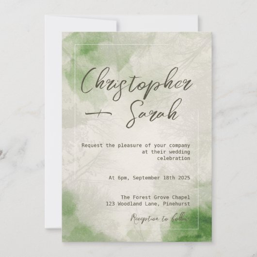 フォレスト結婚式招待状 招待状 (正面)