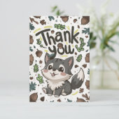 フォレスト編集可能ウルフ サンキューカード (スタンド正面)