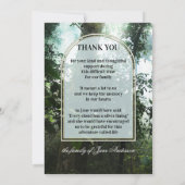 フォレスト自然フォト悔やみや弔慰サンキューカード サンキューカード (裏面)