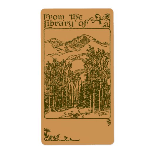 フォレスト蔵書票 ラベル (正面)