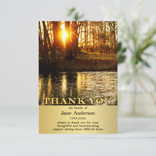 フォレスト記念悔やみや弔慰写真ありがとう サンキューカード (スタンド正面)