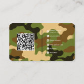 フォレスト迷彩柄 – 完全にカスタマイズおよびはっきりしたデザイン 名刺 (裏面)