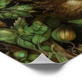 フォレスト金ゴールドバニー動物 |金ゴールドバニーウォールプリント ポスター (角)