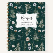 フォレスト離れフローラ植物学レシピクックブック ノートブック (正面)