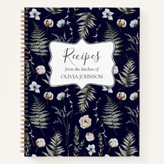 フォレスト離れフローラ植物学レシピクックブック ノートブック (正面)