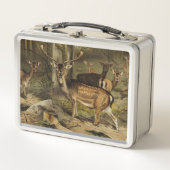 フォレスト鹿素朴カントリーパーソナライズされたメタルランチ メタルランチボックス (正面)