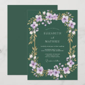 フォレスト・アメジスト・ブドウの結婚式 招待状 (正面/裏面)