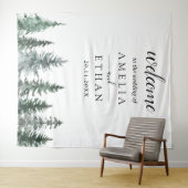 フォレスト ウェントレ ウォーターカラー ウェディング タペストリー (インサイチュ(横))