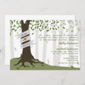 フォレスト/ウッドランド結婚式招待状 招待状 (正面/裏面)