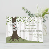 フォレスト/ウッドランド結婚式招待状 招待状 (スタンド正面)