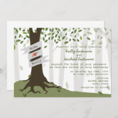 フォレスト/ウッドランド結婚式招待状 招待状 (正面/裏面)