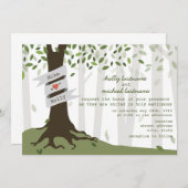 フォレスト/ウッドランド結婚式招待状 招待状 (正面/裏面)